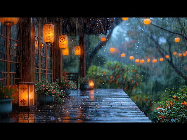 Rain Sounds For Sleeping | Sounds On Porch House - Relax, Healing To Deep Sleep Quickly In 5 Minutes