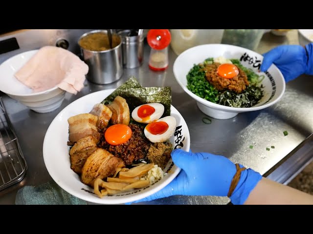 Japanese Food - The BEST MAZESOBA RAMEN Menya Hanabi Nagoya Japan