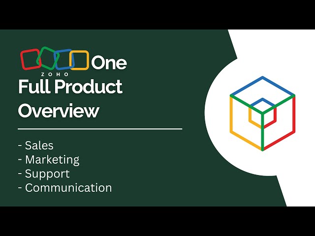Zoho One Full Product Overview