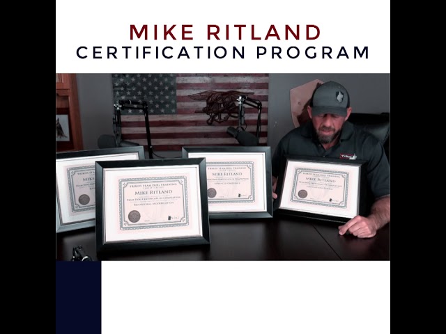 Team Dog Training Certificates & Certification