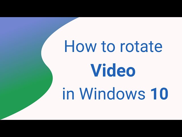 How to rotate a video in Windows 10 | #rohanpatil | #2020_tech_tricks