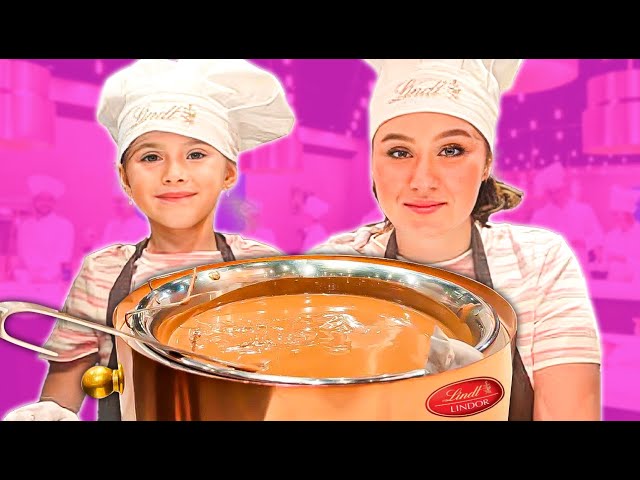 Ruby and Bonnie make Chocolate at the Lindt Factory