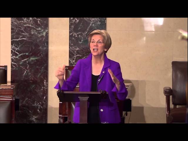 Senator Elizabeth Warren Calls for Action to Root Out Influence of Money in Politics