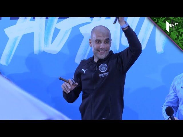 Pep Guardiola DANCES on stage as Man City celebrate winning PL title! 🕺