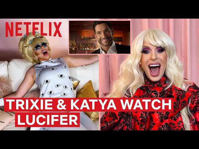Drag Queens Trixie Mattel & Katya React to Lucifer | I Like to Watch | Netflix