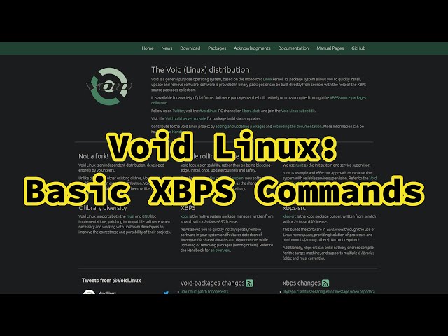 Void Linux: Basic Package Management