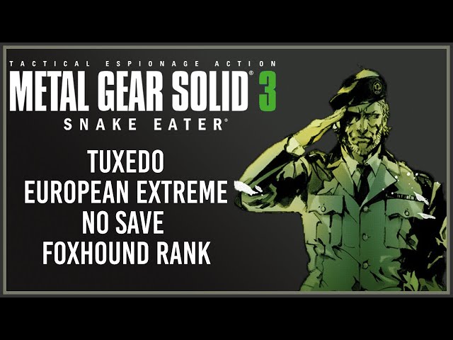 Metal Gear Solid 3: Snake Eater (XSS) European Extreme Tuxedo WR in 01:16:44 w/ Commentary
