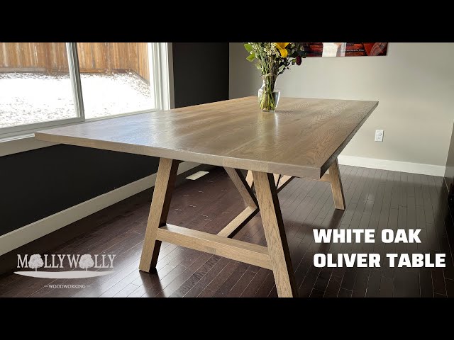 Farmhouse Table Build White Oak PLANS AVAILABLE!