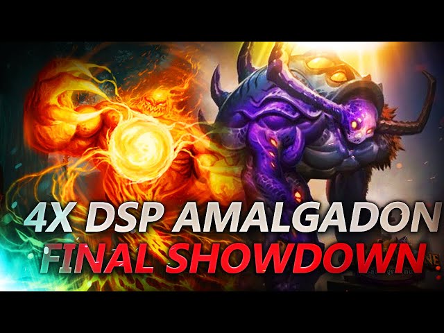 4x DSP Amalgadon Final Showdown!!! | Hearthstone Battlegrounds Gameplay | Patch 21.4 | bofur_hs