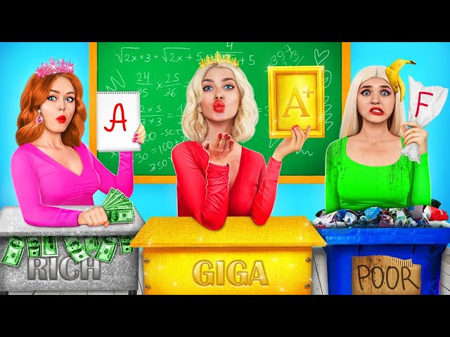 Rich vs Poor vs Giga Rich Student | Funny Expensive vs Cheap Moments by RATATA BOOM