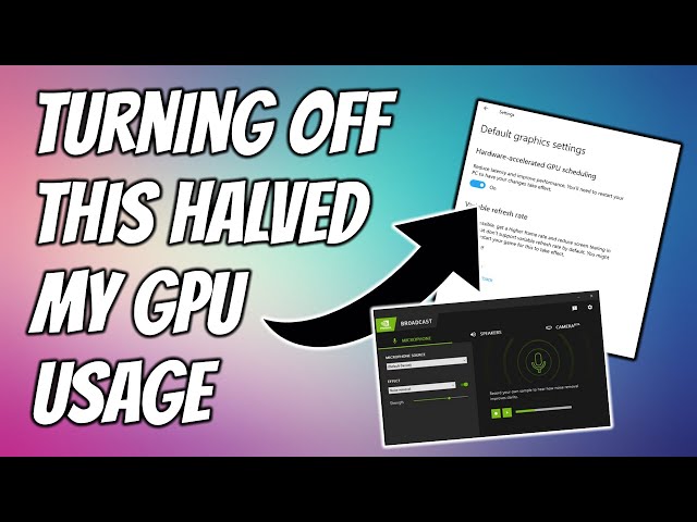 From 50% to 30% - Nvidia Broadcast + OBS High GPU Usage Fix!!!!