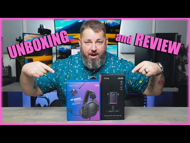 FIFINE Ampligame AM8 microphone and FIFINE Ampligame H9 Headset - Unboxing and Review
