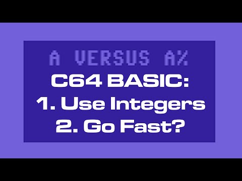 Optimizing With Integers in Commodore 64 BASIC?