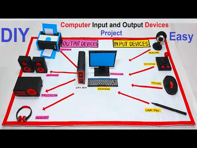 computer input and output devices project model - diy - simple and easy | howtofunda