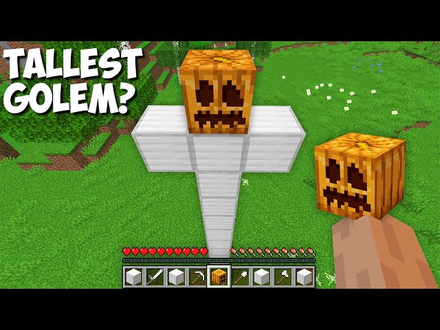 What HAPPENS if you SPAWN the TALLEST GOLEM in Minecraft ? SUPER GOLEM !