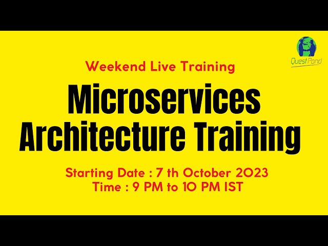 Microservices Architecture Training | Microservices Training Update