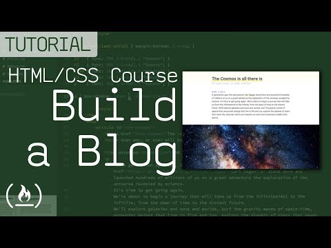 HTML/CSS Tutorial - Build a Beautiful Blog