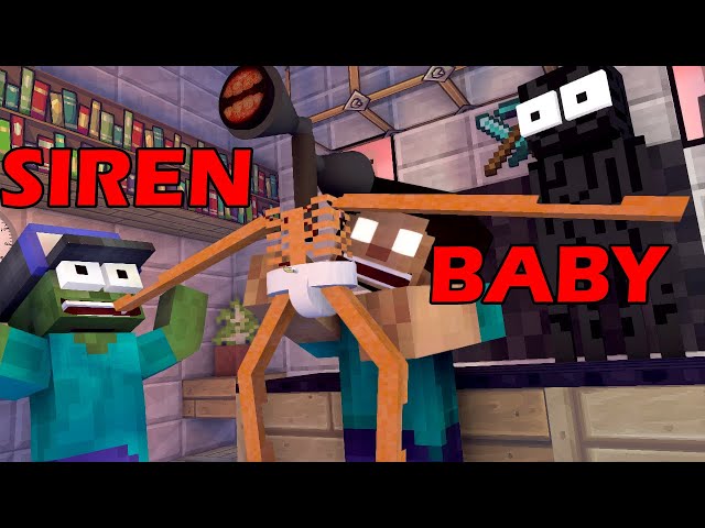 Monster School : BABY SIREN HEAD CHALLENGE - Minecraft Animation