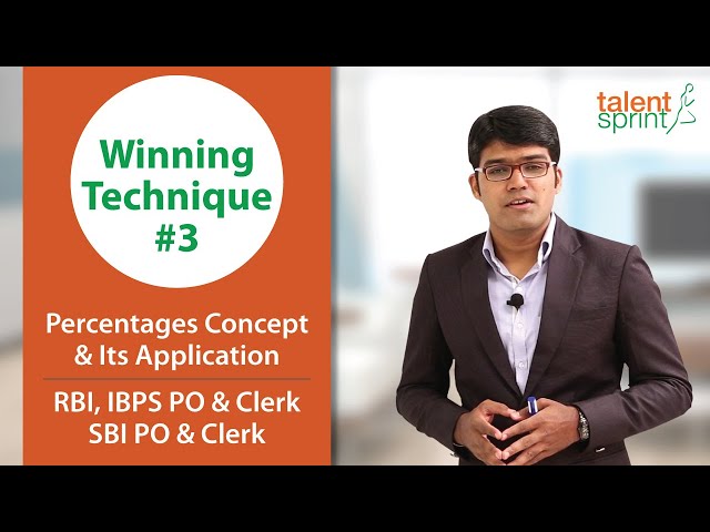 Percentages for RBI, IBPS Clerk & PO, SBI Clerk & PO | Winning Technique #3