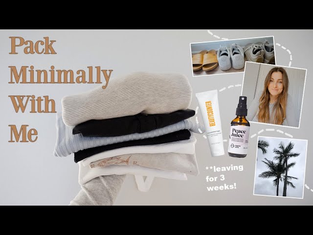 PACK MINIMALLY WITH ME | essentials, clothing, shoes and supplements