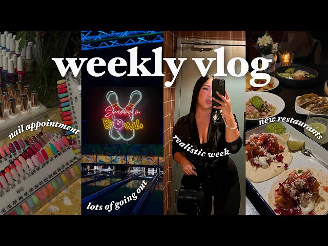 WEEKLY VLOG | NAIL APPOINTMENT + EATING OUT + BABYSITTING NEICE + BOWLING W/ THE GIRLS *realistic*
