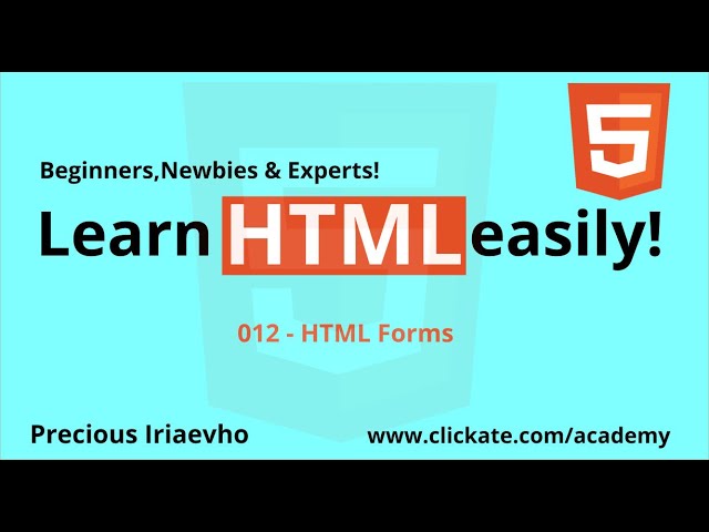012 - HTML Form - HTML Training Tutorials For Beginners