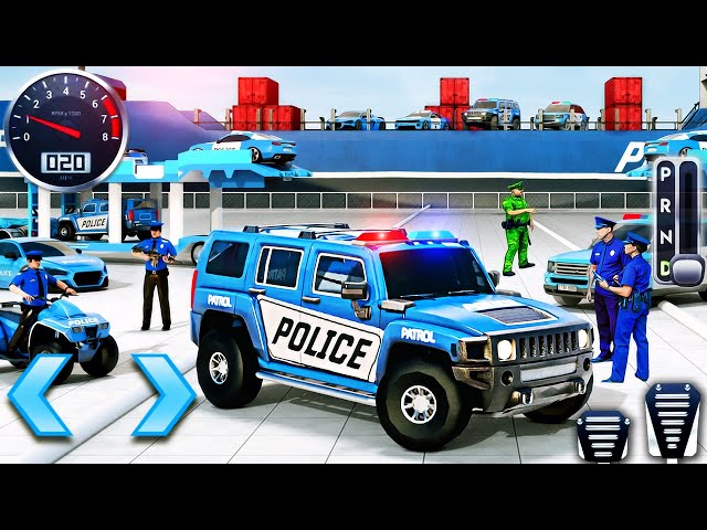 US Police Car Park Transporter Driving - Police Trailer Truck Driver Simulator - Android GamePlay #2