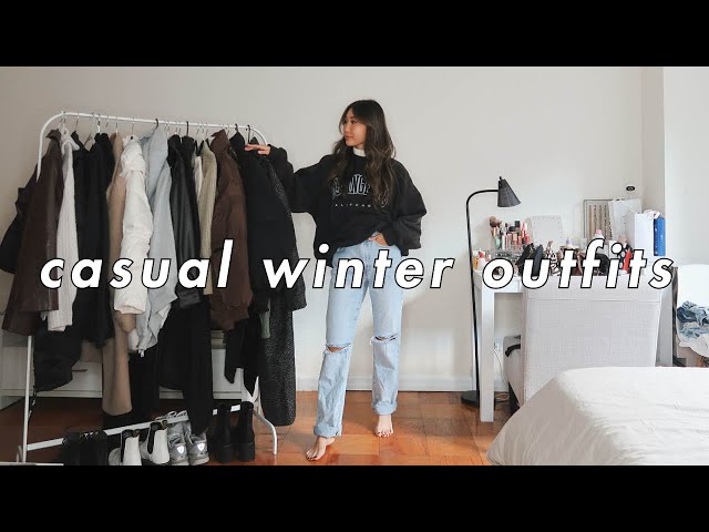 CASUAL WINTER OUTFITS 🤍 | winter fashion lookbook 2020