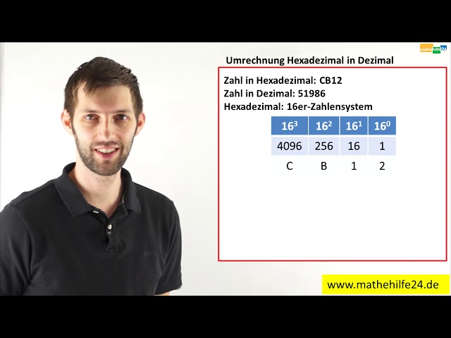 Umrechnung: Hexadezimal in Dezimal umrechnen | Mathematik