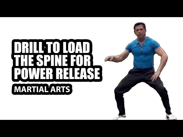 Drill to load the spine for wave power release in Martial Arts