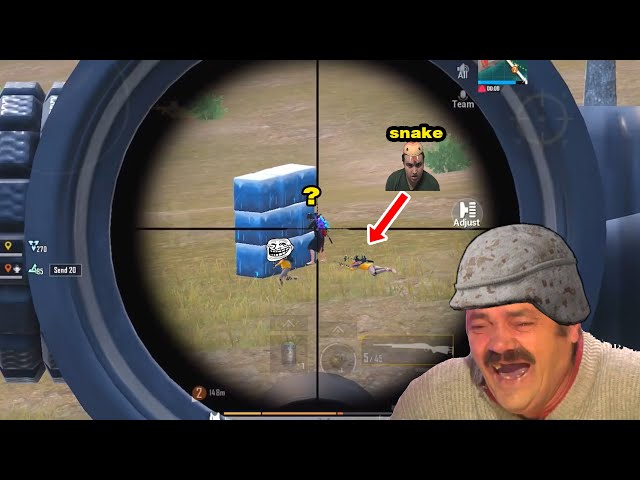 PUBG Mobile Funny Moments😂😂😂Trolling with Crossbow from top bridge