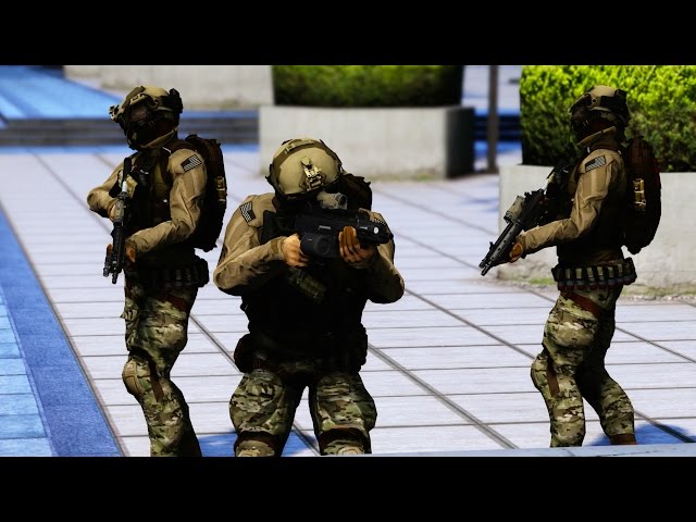 GTA 5 - Military ARMY Patrol #17 - Urban Warfare! (Little Bird, Nuke Defuse, Saving Los Santos)