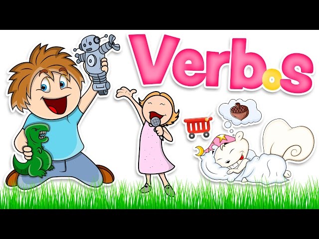 Basic verbs in english and spanish for kids