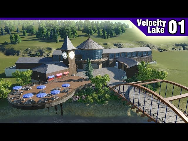 Velocity Lake (ep. 1) - Modern Entrance Building & Bridge! | Planet Coaster