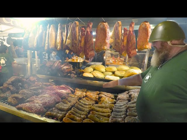 Huge Italian Outdoor Street Food Festival of Pork Ribs, Best Irish Angus, Asado & more Foods