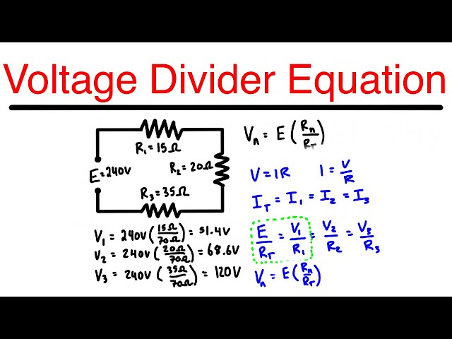 Voltage Divider Equation Shortcut