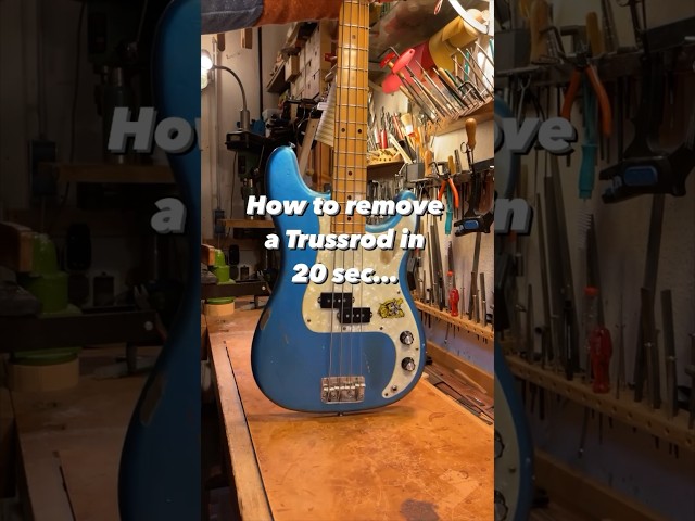 How to remove Bass Guitar Truss Rod #video #tutorial #diy