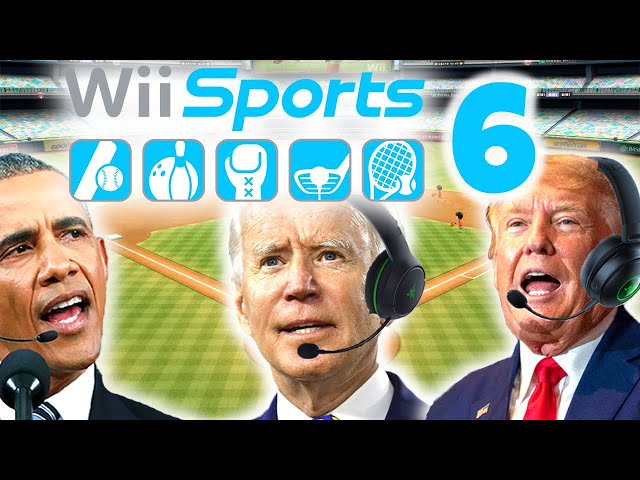 US Presidents Play Wii Sports Baseball 6