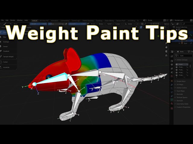 Blender 2.8 - Weight Paint Tips (Beginners Crash Course)