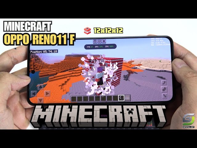 Oppo Reno 11 F test game Minecraft | Dimensity 7050