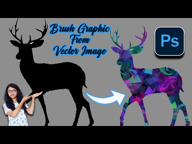 how to make Brush Graphic From Vector Image in photoshop | photoshop Tutorial