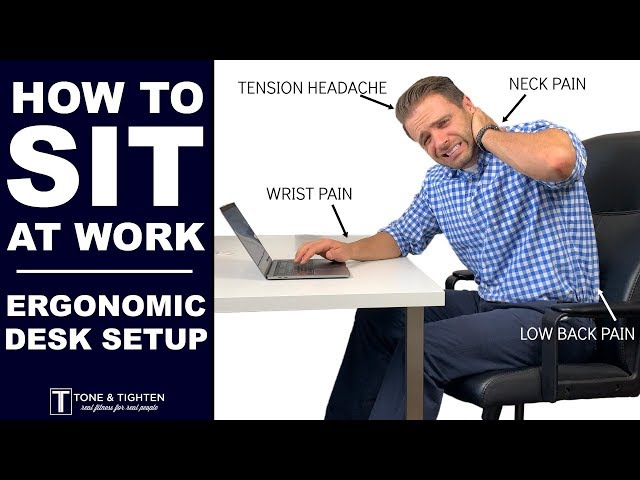 STOP Neck, Back, & Headache Pain At Work - Ergonomic Desk Set Up