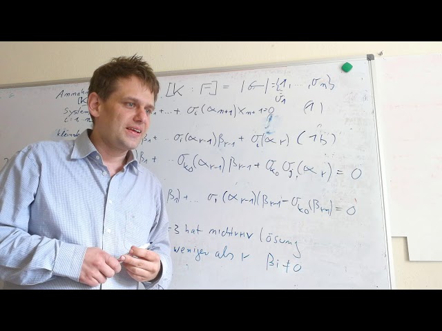 Galoistheorie: Grad von K über Fixkörper F (Antwort auf Zuschauerfrage)