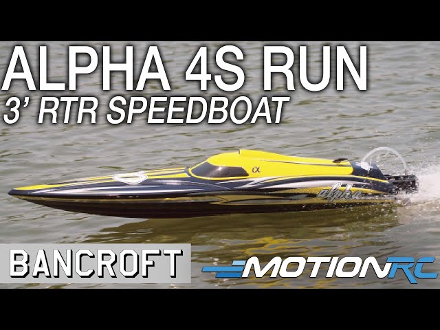 Raw 4S Run of the Bancroft Alpha Extreme Deep V Racer 37.4" RTR Speedboat | Motion RC