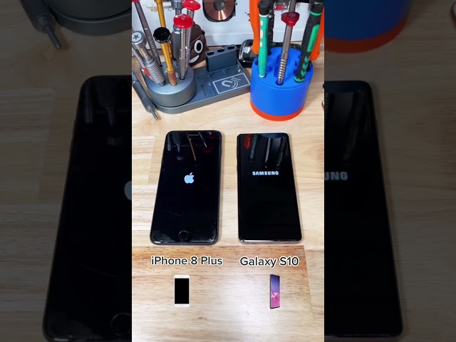 Samsung Galaxy S10 vs iPhone 8 Plus.                           #phonewars #galaxy #iphone #vs #test