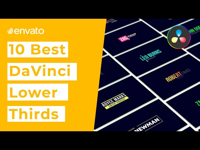 10 Best DaVinci Resolve Lower Thirds