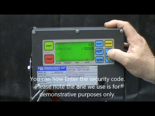 How to Enter the Security Code on the  EMR3