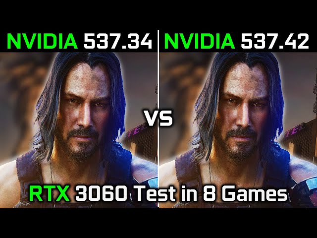 Nvidia Drivers (537.34 vs 537.42) RTX 3060 Test in 8 Games 2023