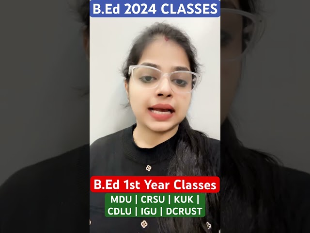 B.Ed 1st Year Classes  !! | B.ed Class In Hindi | B.ed 2024 1st Year Class