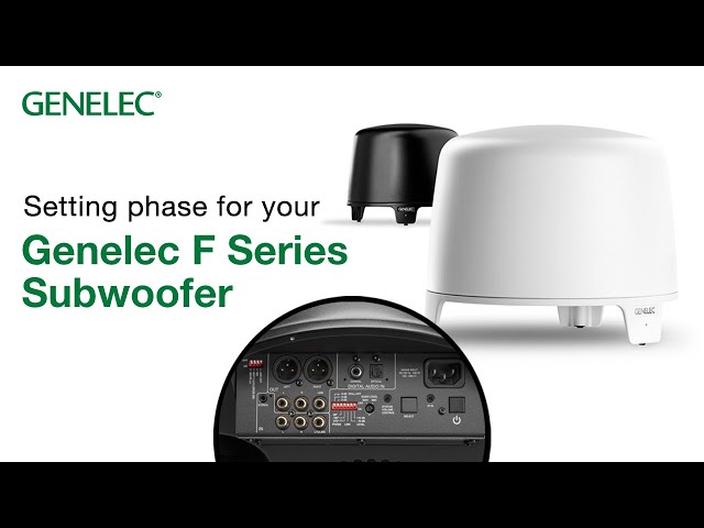 Setting phase for your Genelec F Series Subwoofer | Step-by-step tutorial